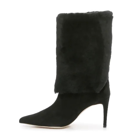 NWOT ALEXANDRE BIRMAN Eskimo Lamb Shearling Stiletto Boots - Picture 2 of 16